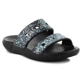 Crocs Classic Glitter Sandal 207788-0C4 žabky černá 5