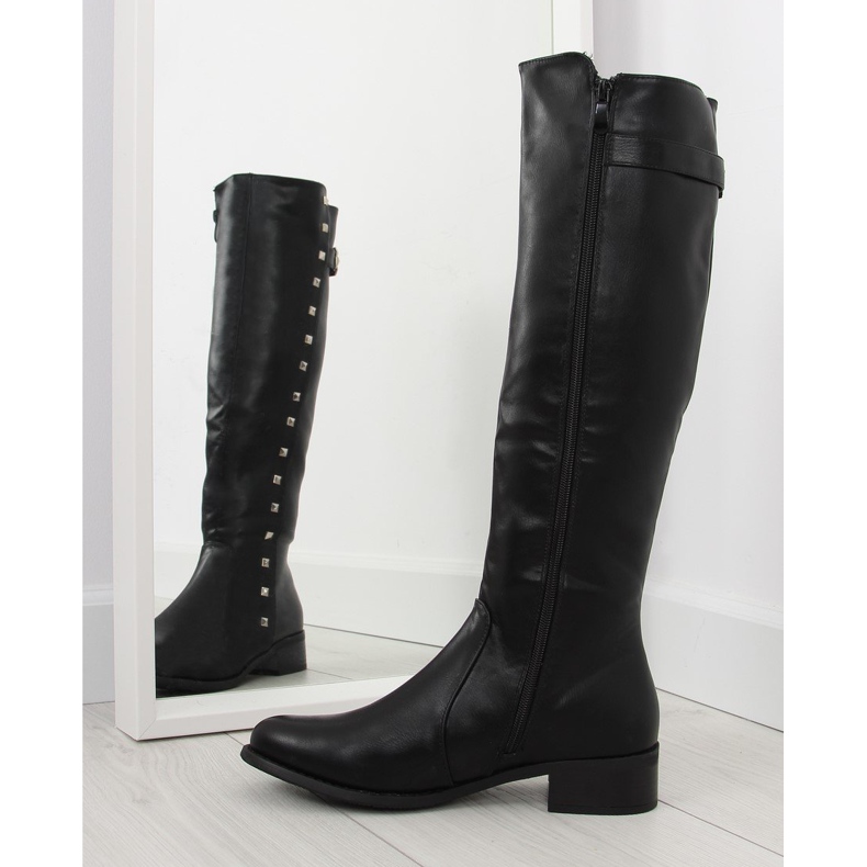 Jezdecké boty s cvočky černé PE115P černé černý 2