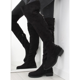 Černé dámské kozačky AE63P Black černá 1