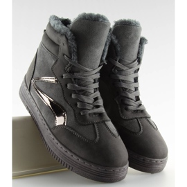 Tenisky zateplené šedé BOK-1103 tmavě šedé šedá 2