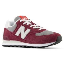 Boty New Balance U574BGH Burgundy červené 3