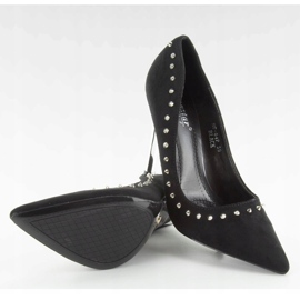 Semišové podpatky s černými knoflíky nf-04p Black 2