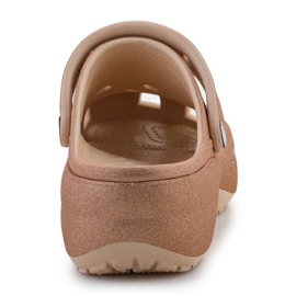 Žabky Crocs Classic Platform Glitter Clog 207241-2DS hnědý 6