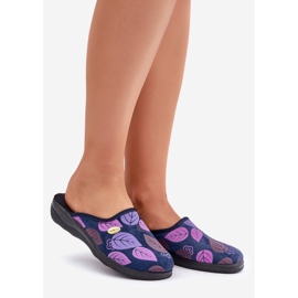 Dámské pantofle s listy Inblu CU00005F Navy Blue modrý 1