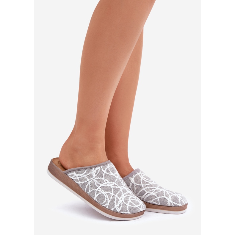 Inblu Dámské lesklé pantofle CT000028 Šedé šedá 1