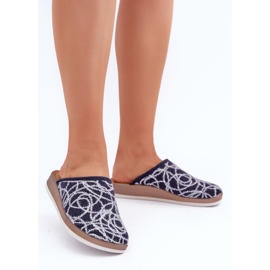 Lesklé dámské pantofle Inblu CT000028 Navy Blue modrý 2 Lesklé dámské pantofle Inblu CT000028 Navy Blue modrý 2