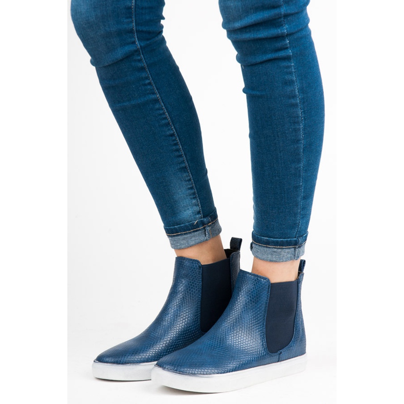 Mckeylor Vysoké tenisky Snake Print modrý 1