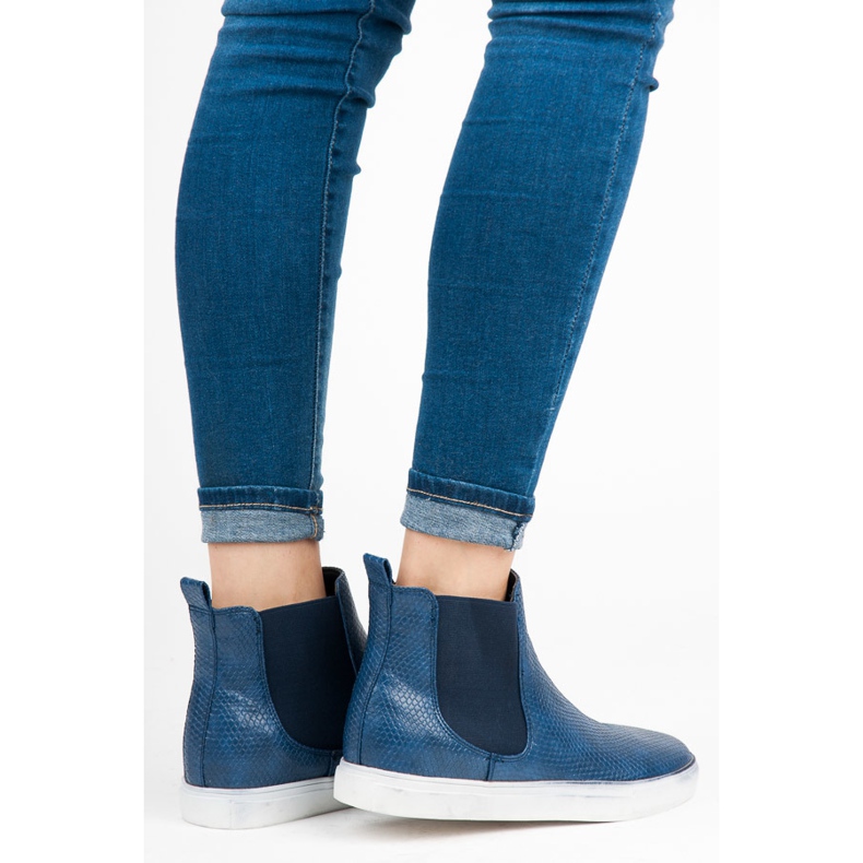 Mckeylor Vysoké tenisky Snake Print modrý 2