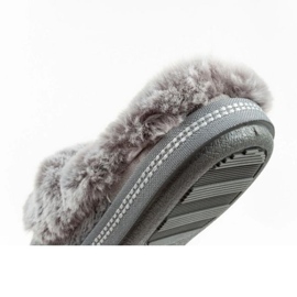 Dámské zateplené pantofle Skechers 167225/GR, šedé šedá 4