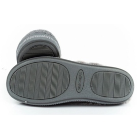 Dámské zateplené pantofle Skechers 167225/GR, šedé šedá 7