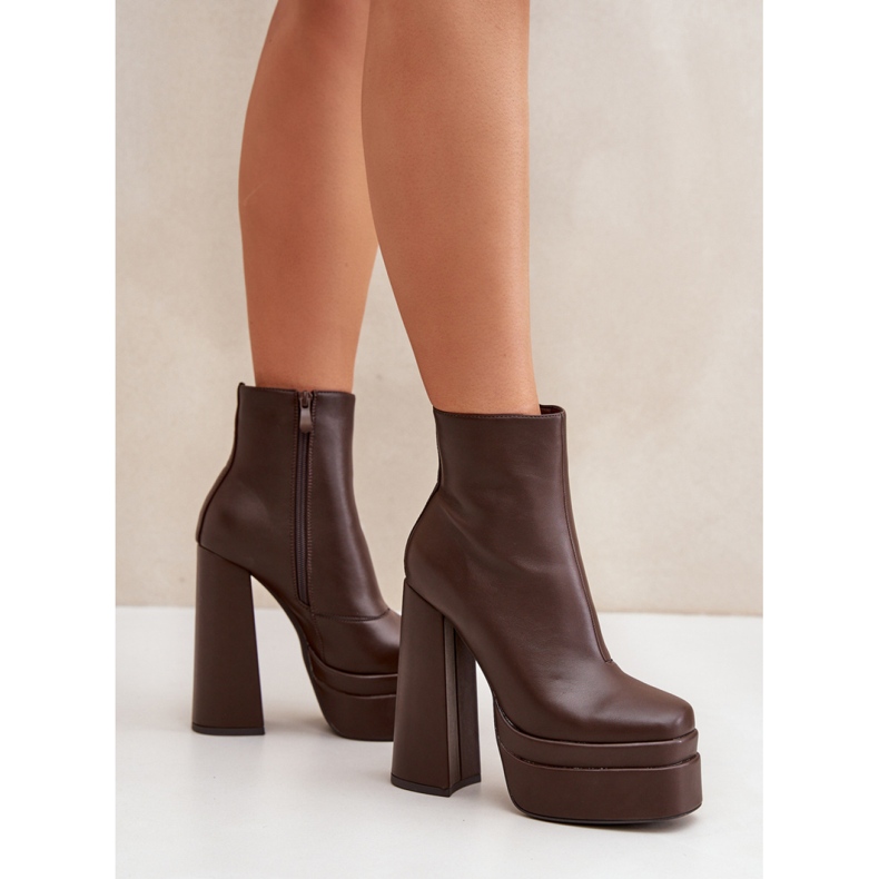 Step in style Boty Model Selahra JA-26 Chocolate - Krok ve velkém stylu hnědý 1