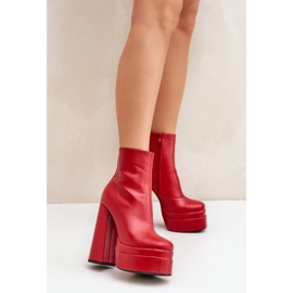 Step in style Boty Model Selahra JA-26 Red - Krok ve velkém stylu červené 2