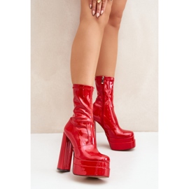 Step in style Boty Model Lotisha C-244 Red - Krok ve velkém stylu červený 1