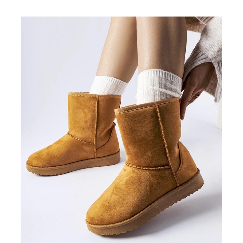 Karamelové zateplené klasické sněhule Libero - Solea hnědý 1