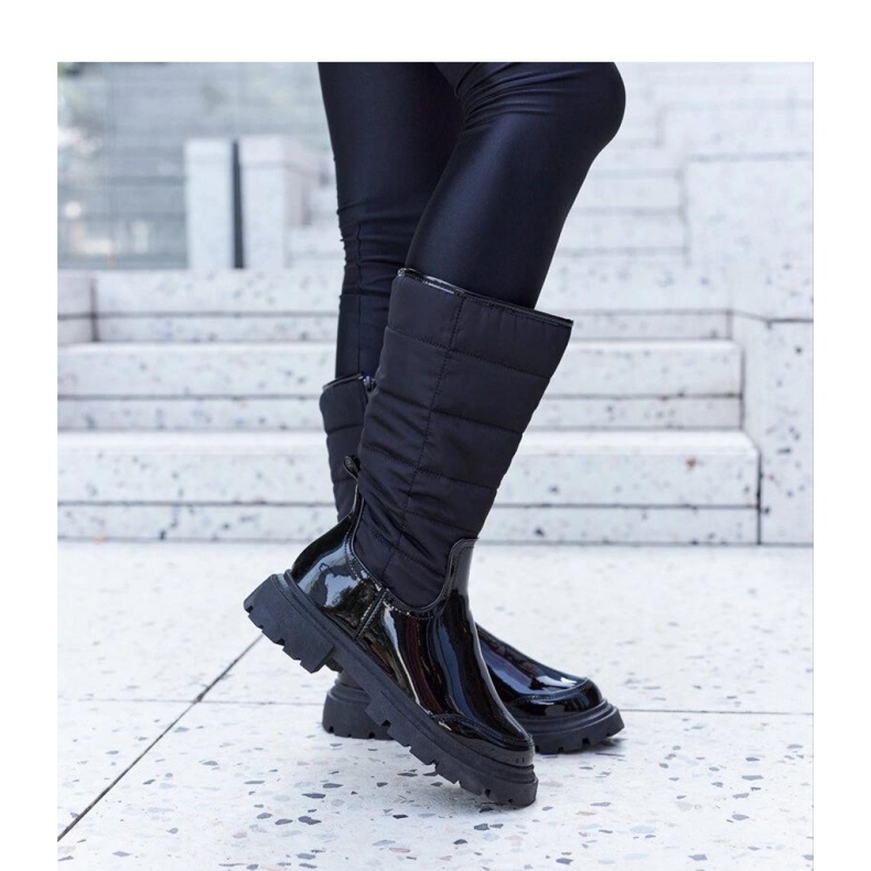 Černé zateplené patentky od Villafranca - Solea černá 2