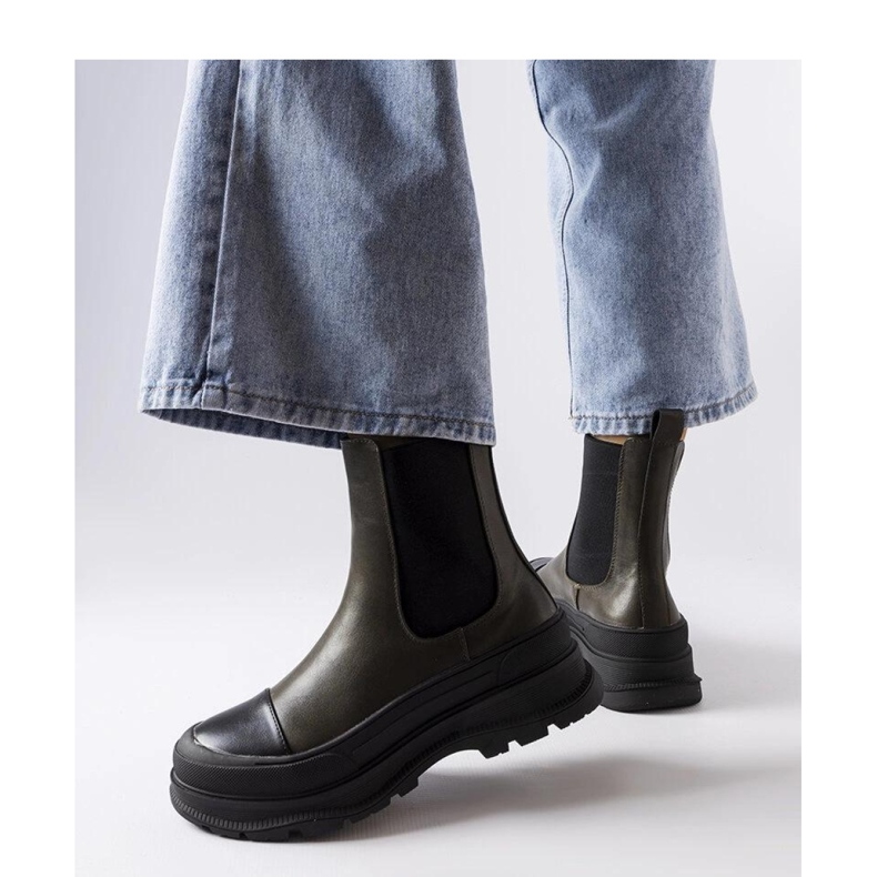 Zelené boty na platformě Bellucci - Solea zelená 1