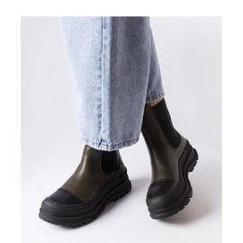 Zelené boty na platformě Bellucci - Solea zelená 2