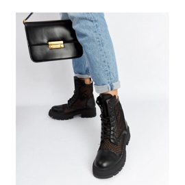 Černé průhledné kozačky černý 1