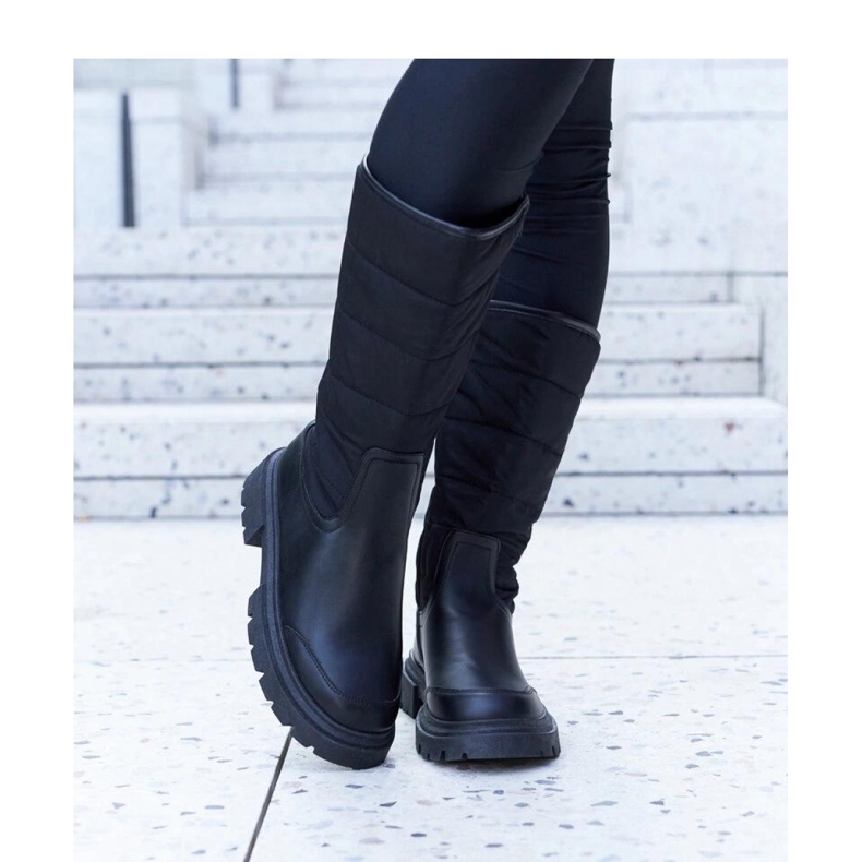 Solea Černé zateplené sněhule černý 1