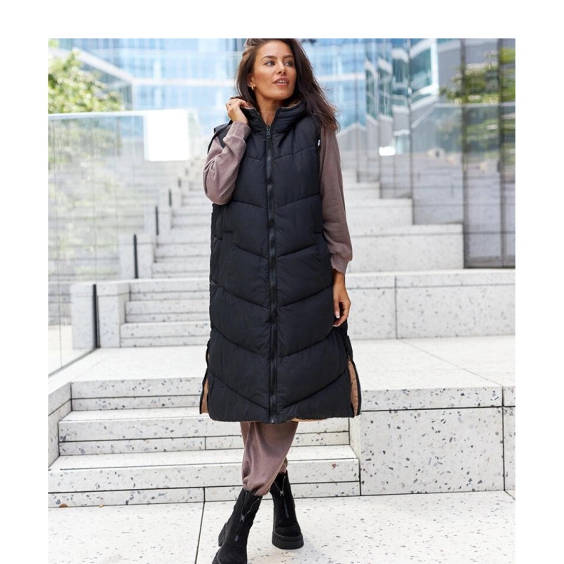 Černé zateplené kozačky na zip z ekologického semiše černá 1