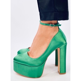 Zelené lodičky na platformě zelený 1