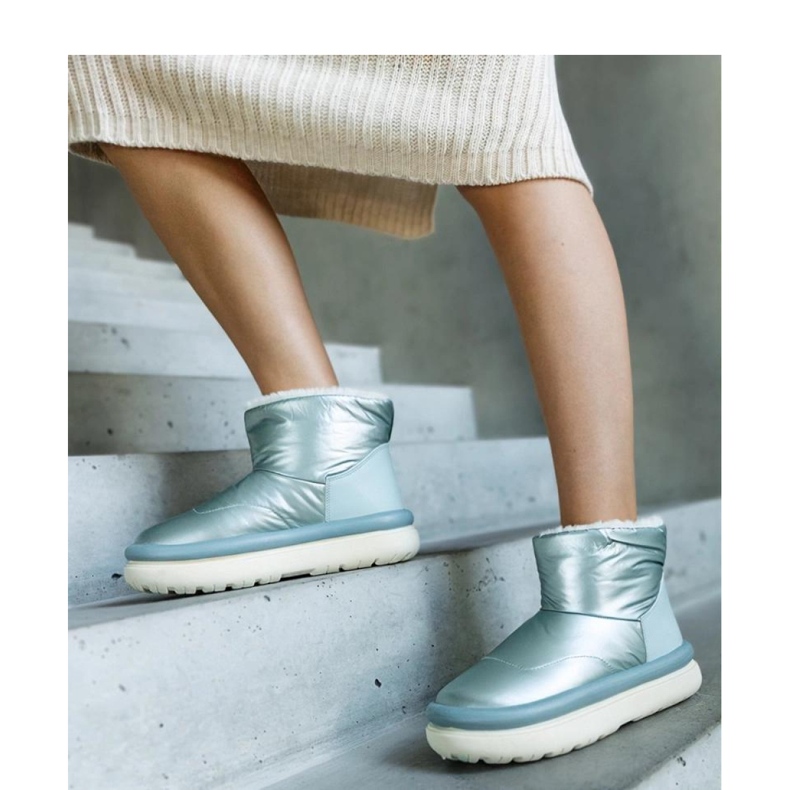 Světle zelené teplé sněhule na platformě Cores - Solea zelený 1