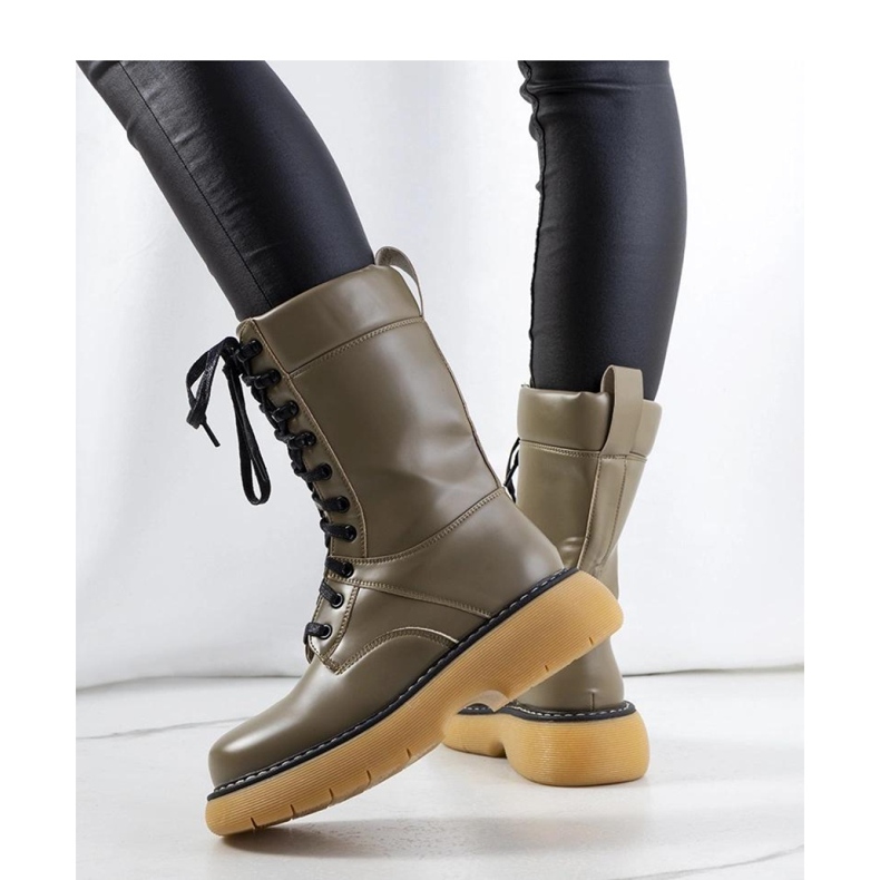 Zelené bovver kozačky značky Redel - Solea zelená 1