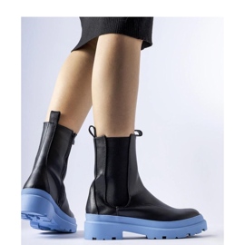 Černé boty s modrou podrážkou Georgette - Solea černá 1