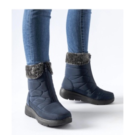 Námořnické modré sněhule na klínku od Brownton - Solea modrý 1