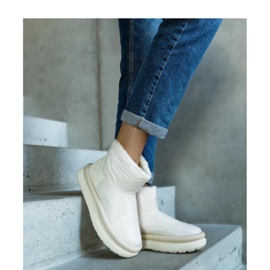 Béžové teplé sněhule na platformě béžový 1