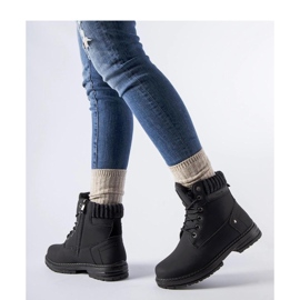 Černé zateplené dámské kozačky Araujo - Solea černá 1