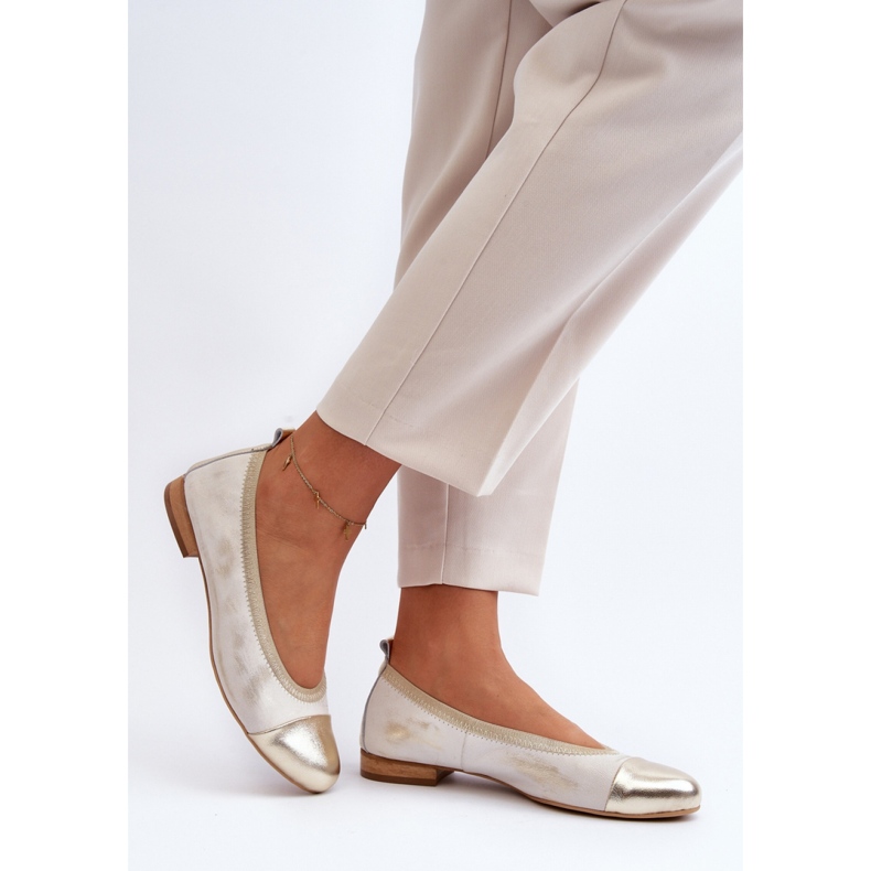 Pohodlné balerínky Model Zazoo 2890/004 Gold zlatý 1