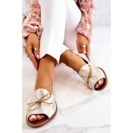 Balerínky Model Nicole 2660/004 Bílá/Zlatá zlatý 2