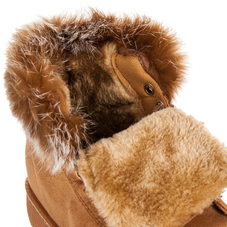 Popínavé Boty S Kožešinou hnědý 1