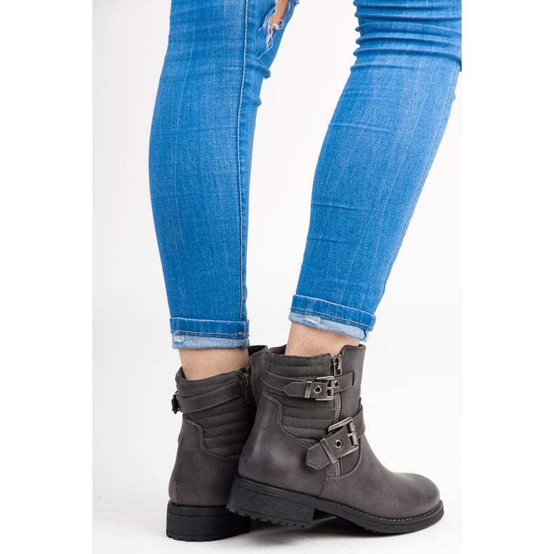 Pracovní boty na přezce šedá 1