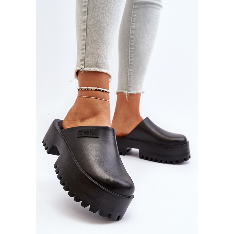 Tlusté spodní žabky Big Star NN274014 černé černá 1