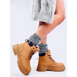 Dámské velbloudí dřevěné boty žluť 1