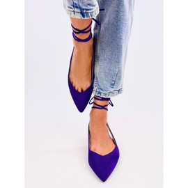 Fialové vázané balerínky fialový 1