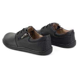 Olivier Dámské barefoot minimalistické kožené boty 1244 černá černý 2