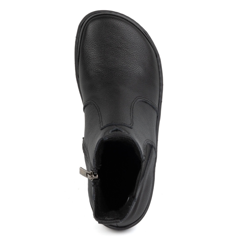 Olivier Dámské barefoot boty Chelsea se zipem, zateplené 1263, černé černá 1