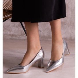 Stříbrná kovová čerpadla na příspěvku stříbrný 2 Stříbrná kovová čerpadla na příspěvku stříbrný 2