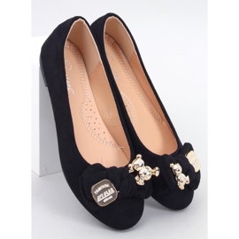 SEEM BALERINAS s černým medvíjem černá 1 SEEM BALERINAS s černým medvíjem černá 1