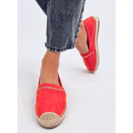 Espadrilles dámské oranžové se zirkony oranžový 1