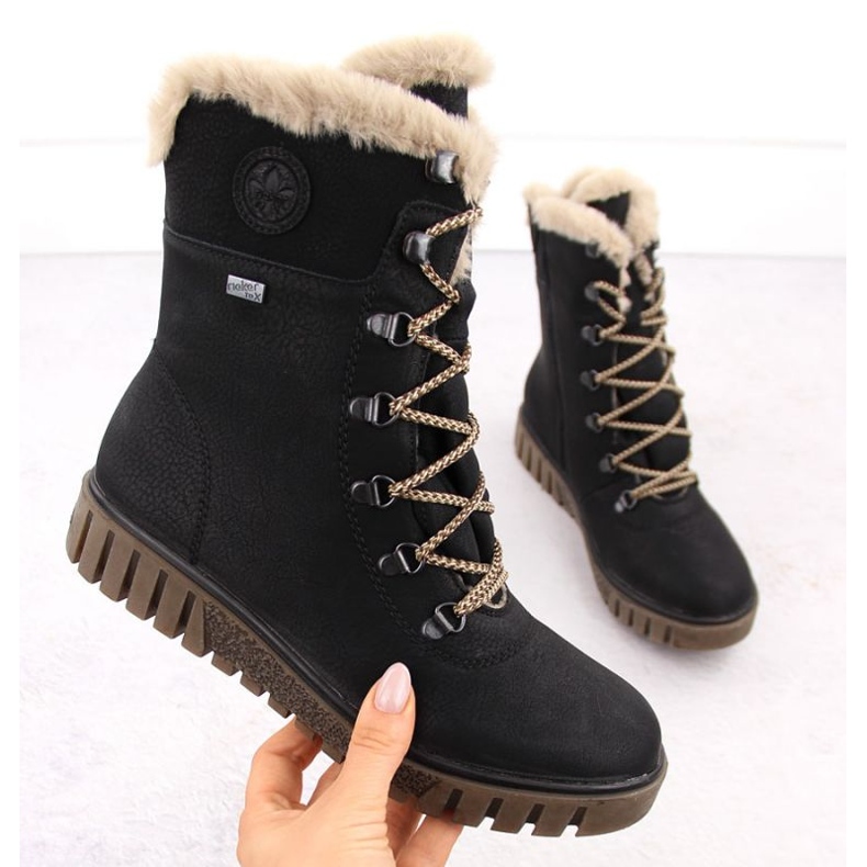 Rieker RKR745 Black Membránové boty černý 1