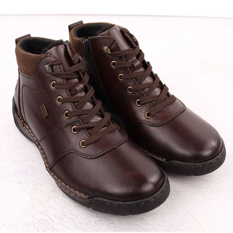 Pánské boty izolované vlny Rieker RKR747 BROWN hnědý 2 Pánské boty izolované vlny Rieker RKR747 BROWN hnědý 2