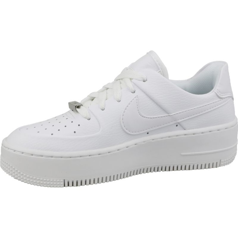 Bílé kožené boty Nike Air Force 1 Sage Low AR5339-100 bílý 1
