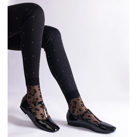 Černé lakované balerínky s páskem černá 1 Černé lakované balerínky s páskem černá 1