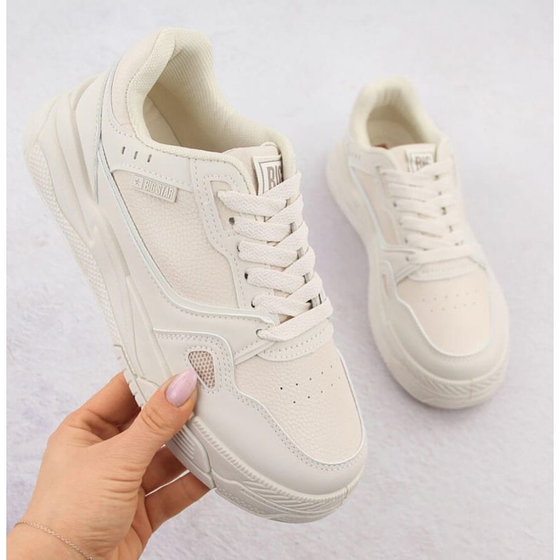 Big Star Dámská sportovní bota velká hvězda NN274668 BEIGE béžový 1