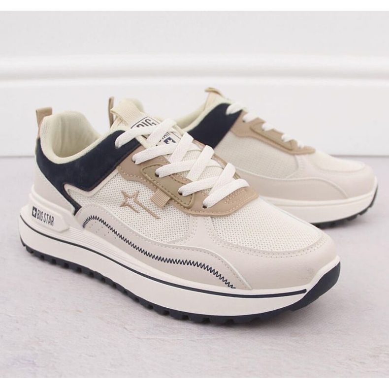 Big Star Dámská sportovní bota velká hvězda NN274A092 WHITE béžový 2