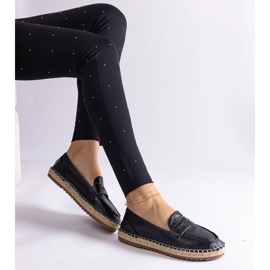 Černý posuvný espadrilles na platformě černá 1
